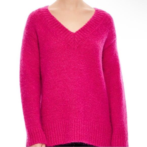 Sandro Carolina Oversized V-Neck Sweater S - Picture 3 of 7